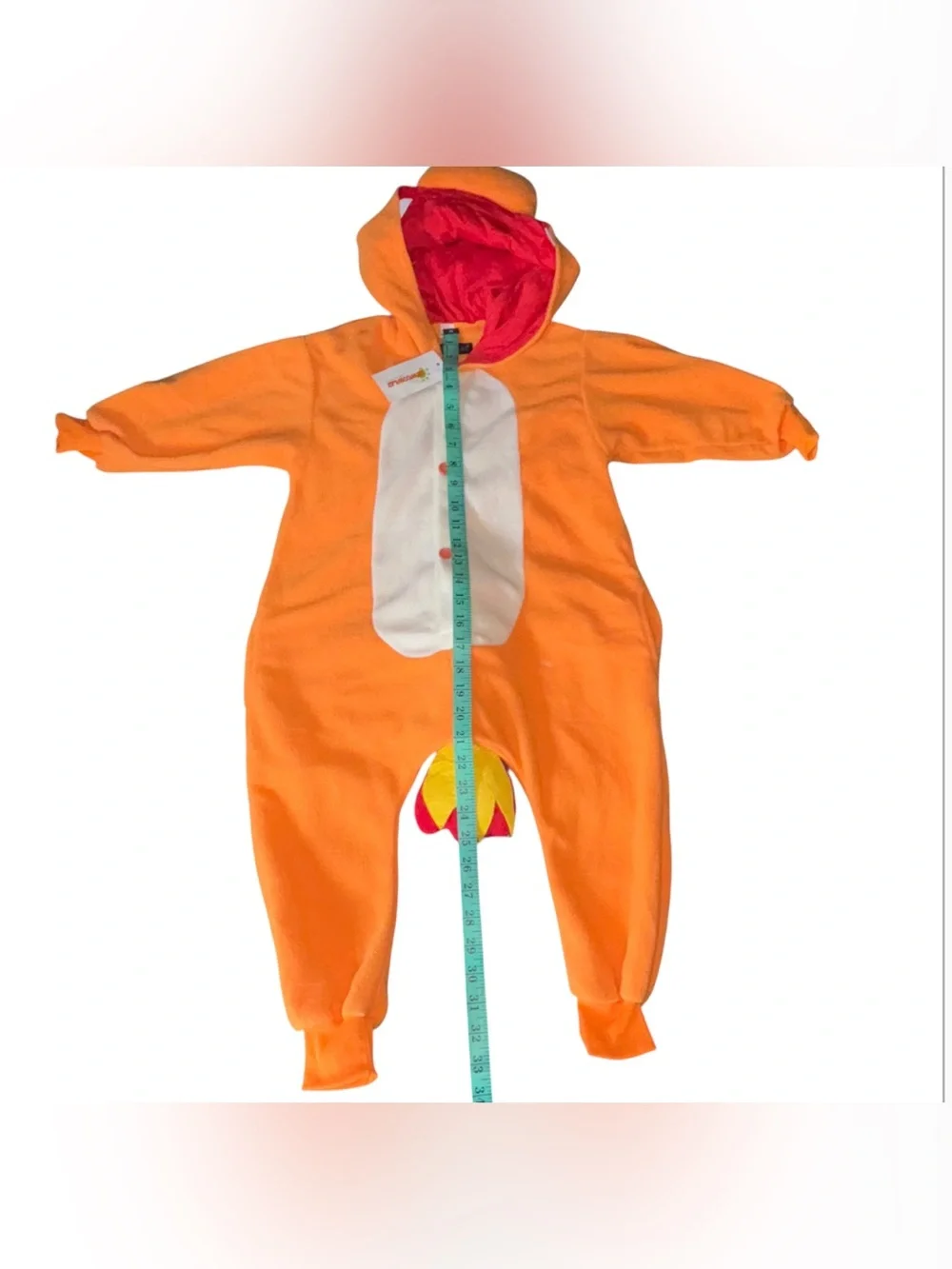 Kids Charmander Cosplay Orange Dragon One-Piece Costume Romper (85cm)